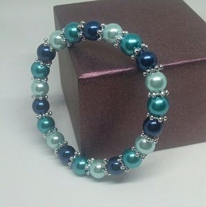 Blue pearl bracelet